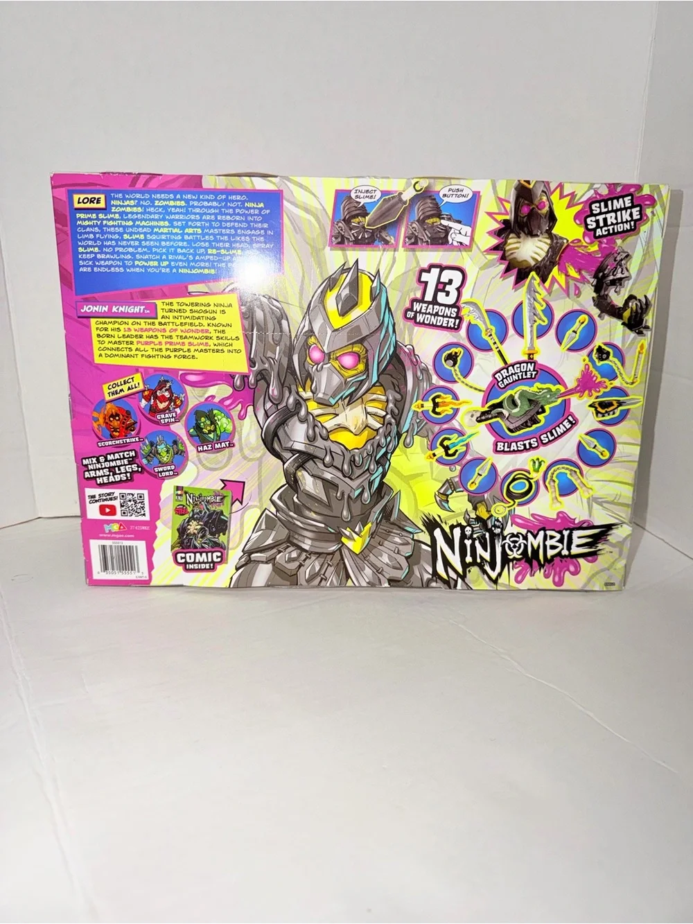 Black & Pink Zombie Action Figure with Slime Strike